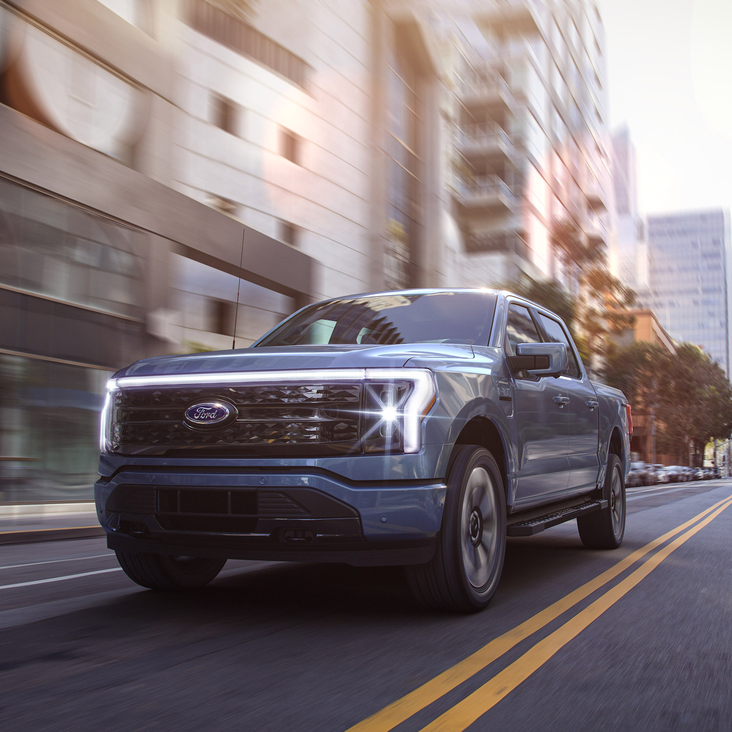 2022 Ford F-150 Lightning electric pickup truck.