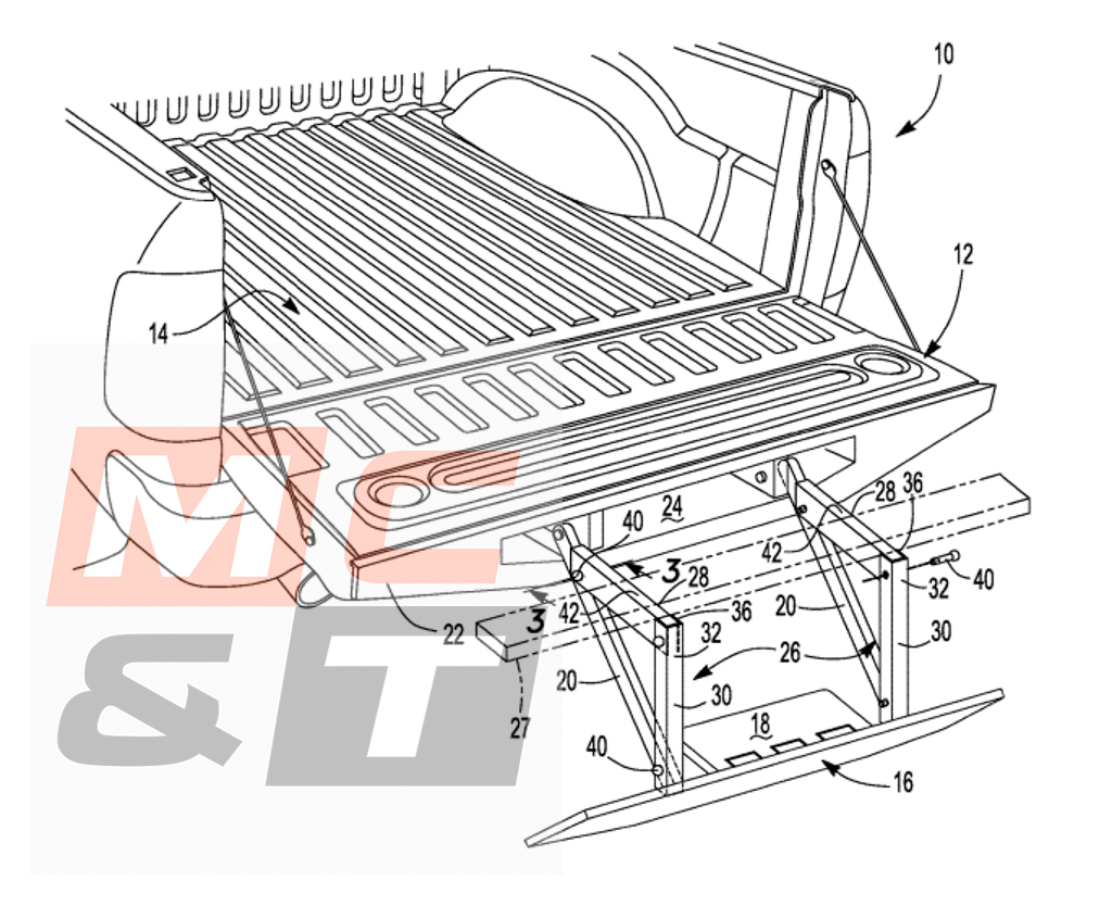 Ford Motor Company Patent F-Series F-150 Sawhorse multifunction tailgate patent
