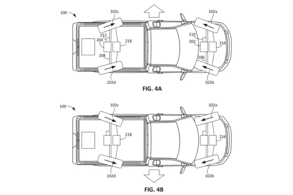 Ford Four-Wheel Steering Crawl Operation Patent Electric Trucks Lightning USPTO Patents