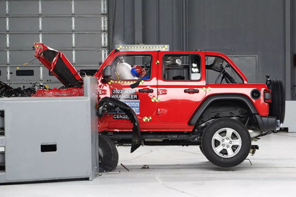 4-Door Jeep Wrangler IIHS Overlap Crash Test Results